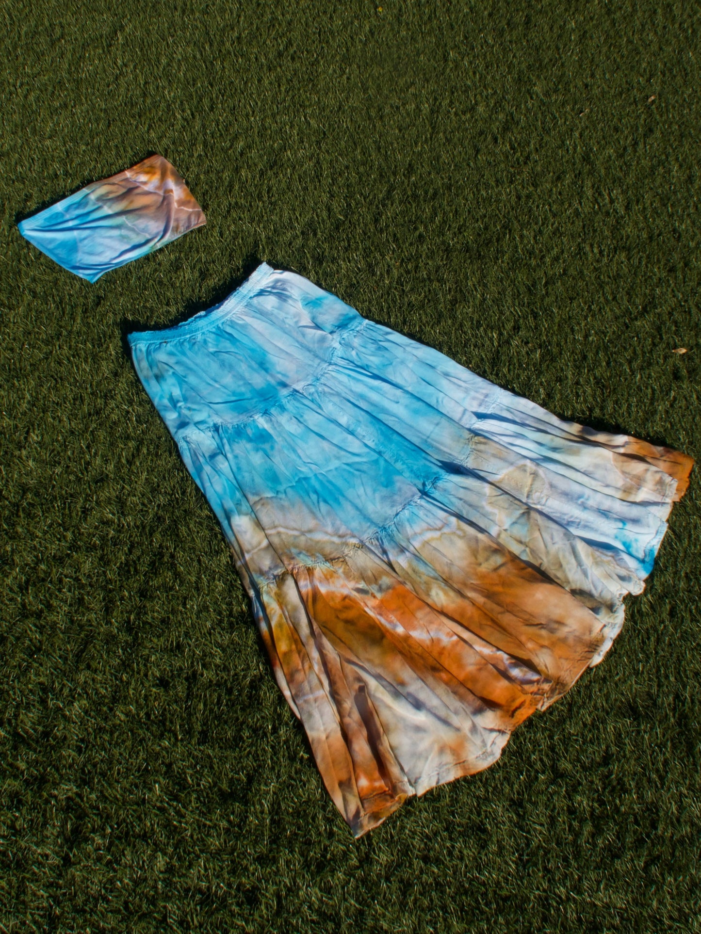 Blue Agate Maxi Skirt Set - SIZE S