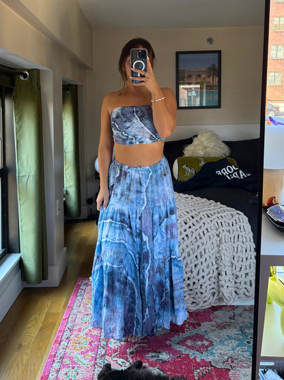 Indigo Maxi Skirt Set - SIZE M