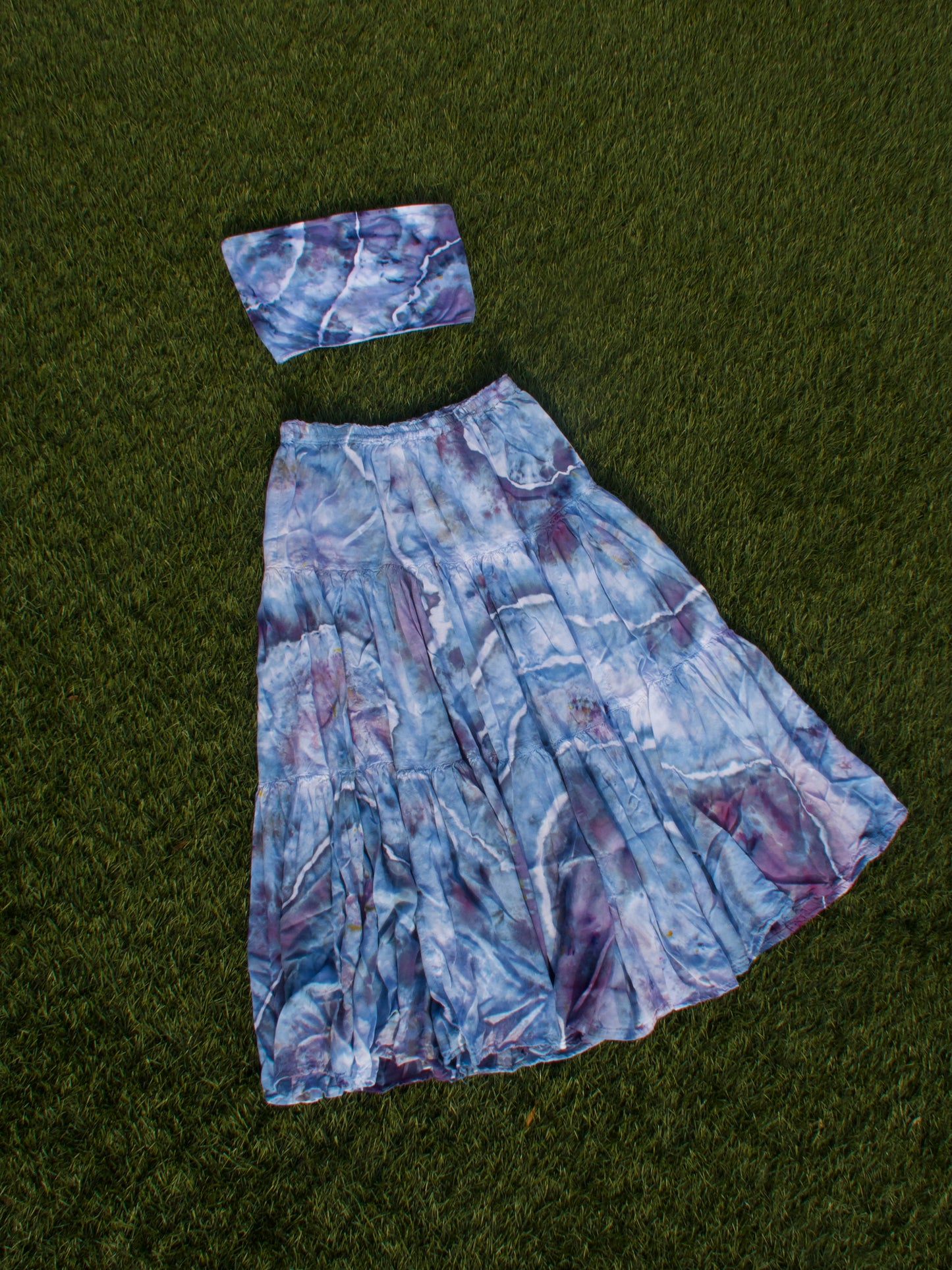 Indigo Maxi Skirt Set - SIZE M