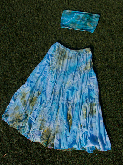 Sea Glass Maxi Skirt Set - SIZE L