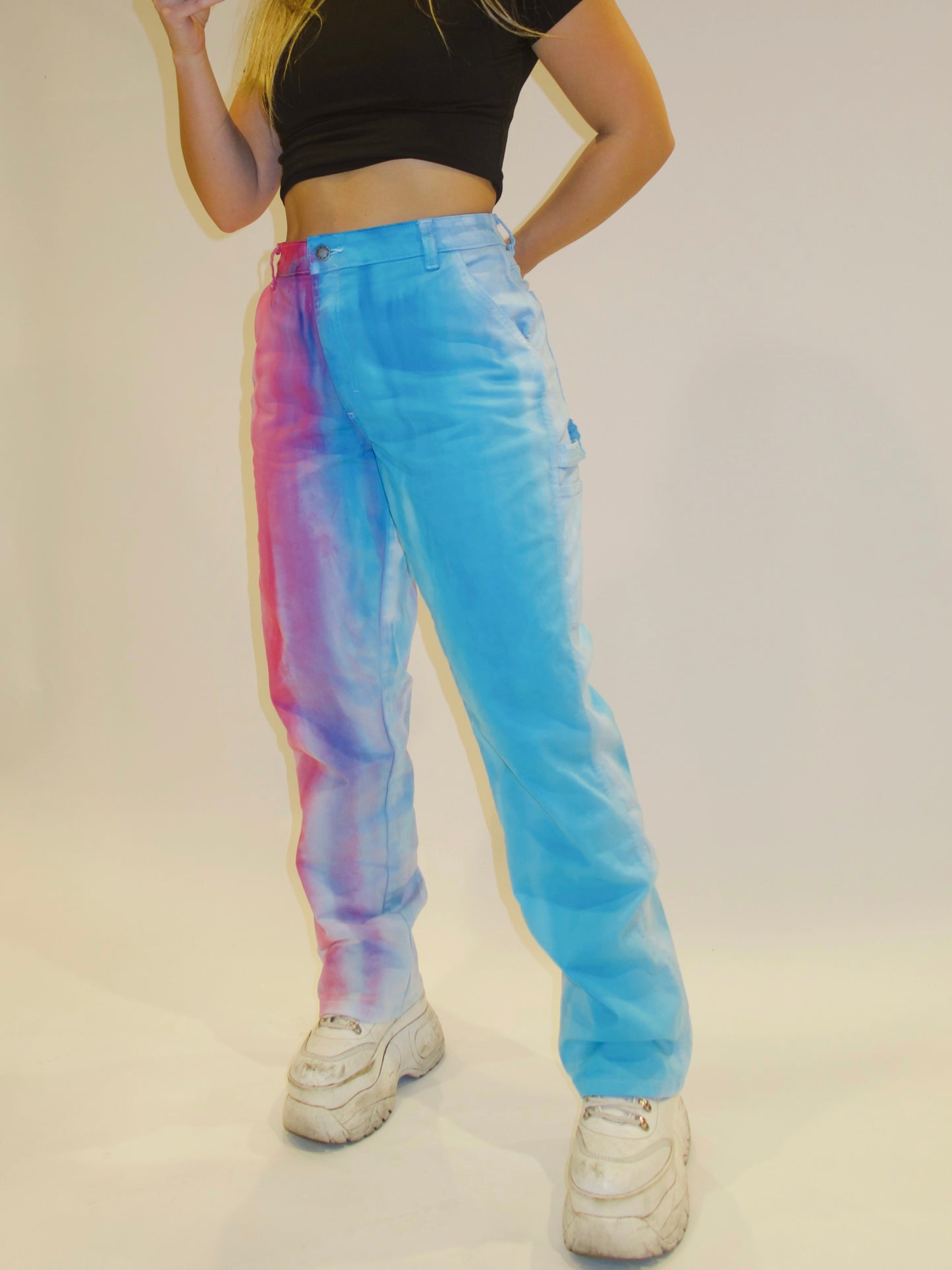 Cotton Candy Drip Carpenter Pants - SIZE 30