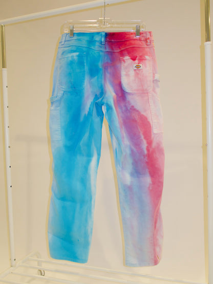 Cotton Candy Drip Carpenter Pants - SIZE 30